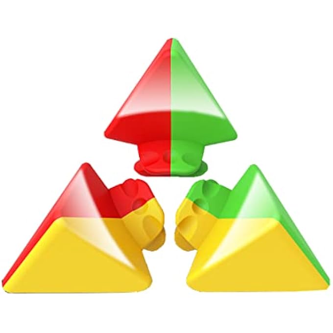 3X3 PYRAMID SPEED CUBE BRAIN TEASERS 3X3X3 SPEED CUBE TRIANGLE PUZZLE MAGIC CUBE BRAIN TEASER PUZZLE STICKERLESS CUBE TOY VIVID COLOR - Image 3